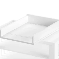 Babyzimmer Forrest: Babybett 60x120cm, Kommode mit Windelregal, Kleiderschrank - Weißbuche