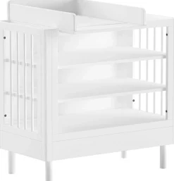 Babyzimmer Forrest: Babybett 60x120cm, Wickeltisch, Kleiderschrank - Weißbuche