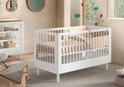 Babyzimmer Forrest: Babybett 70x140cm, Wickeltisch - Buche weiß