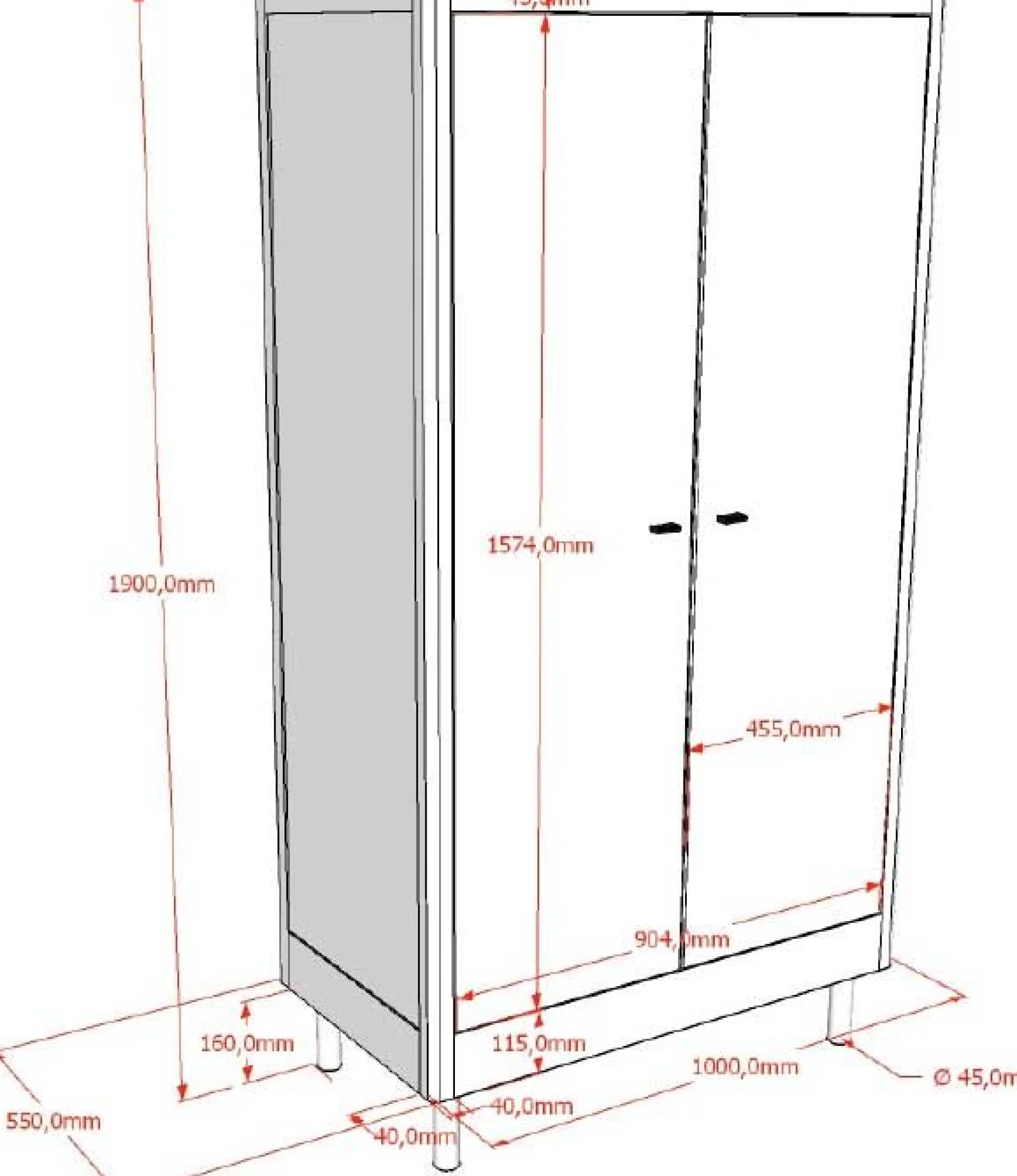 Babyzimmer Forrest: Babybett 70x140cm, Kommode mit Windelregal, Kleiderschrank - Weißbuche