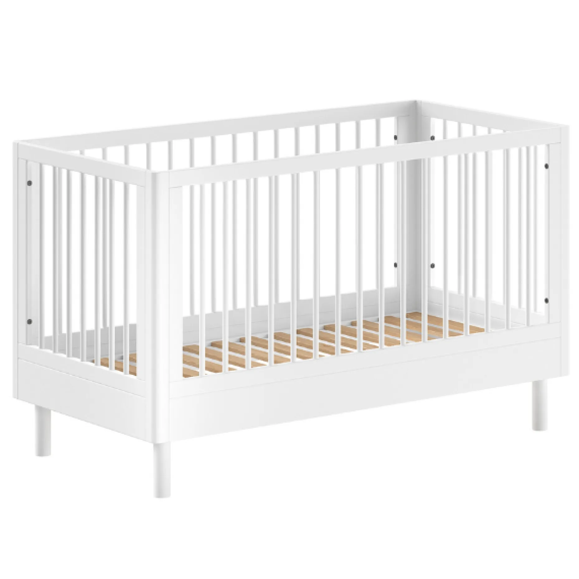 Babyzimmer Forrest: Babybett 70x140cm, Kommode - Buche weiß