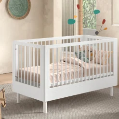 Babyzimmer Forrest: Babybett 70x140cm, Wickeltisch - Buche weiß