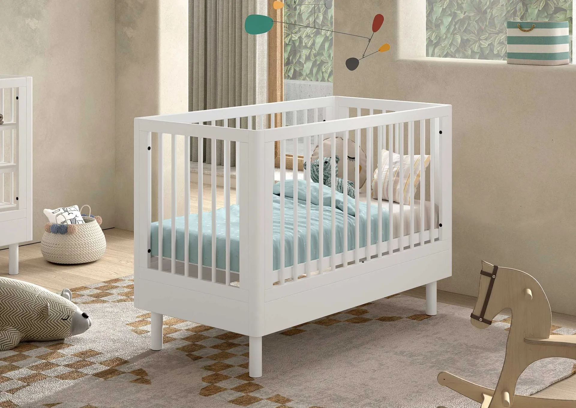Kinder Vipack Babyzimmer Forrest: Babybett 60x120cm, Kommode, Kleiderschrank - buche