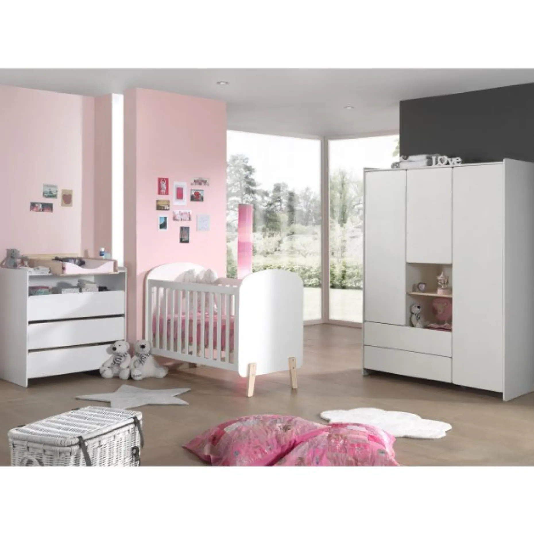 Babyzimmer Kombination 3 Kiddy-weiß