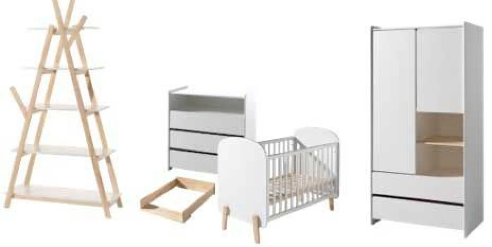 Babyzimmer Kombination 2 Kiddy-weiß