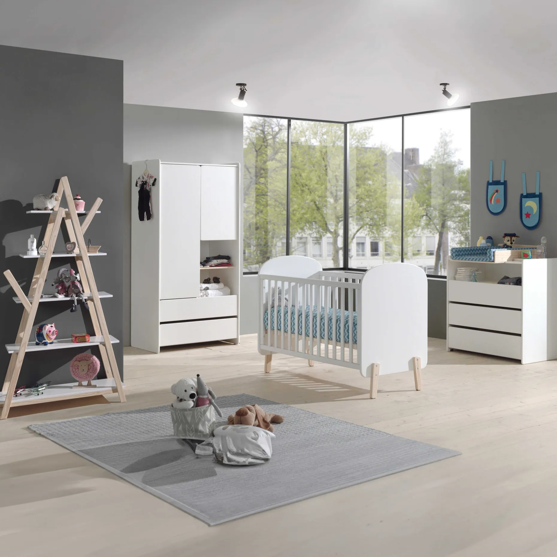 Babyzimmer Kombination 2 Kiddy-weiß