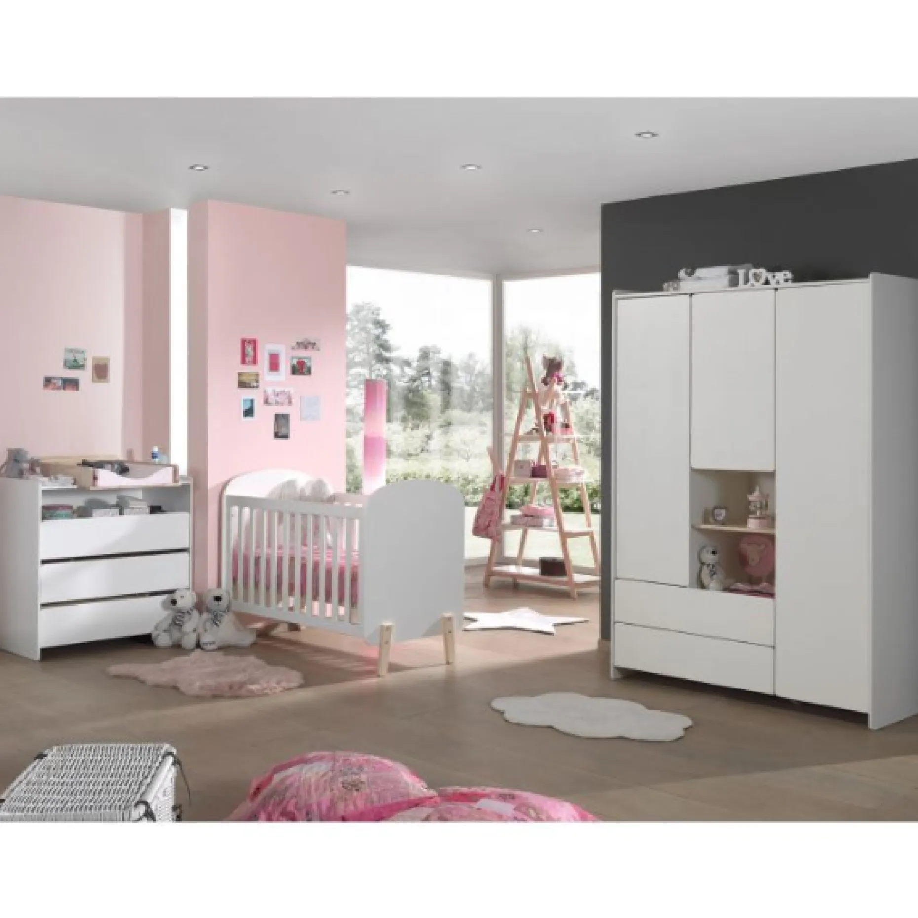 Babyzimmer Kombination 4 Kiddy-weiß