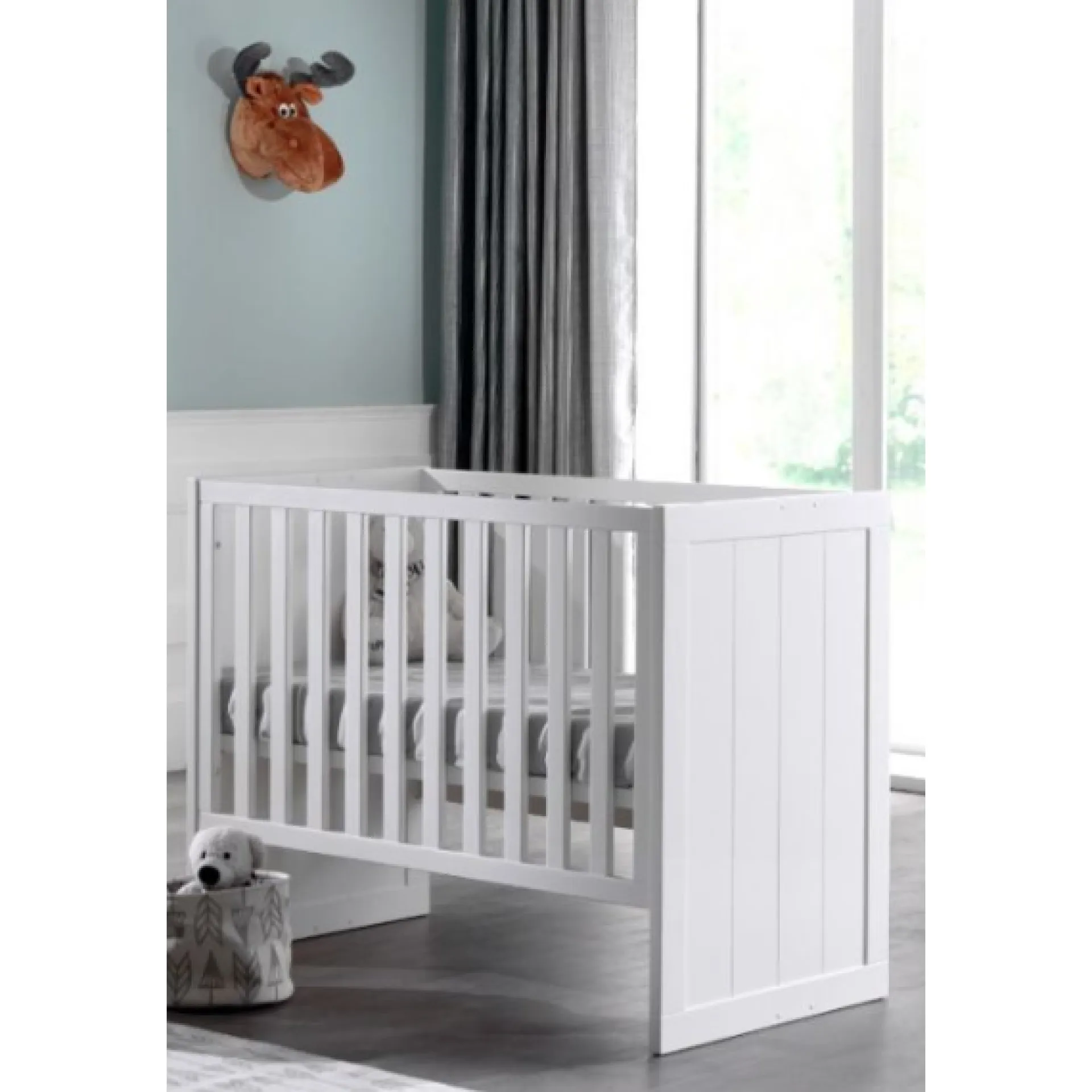 Kinder Vipack Babyzimmer-Set Billy - Dreitüriger Kleiderschrank, Kommode, Wickeltisch und Babybett - MDF/