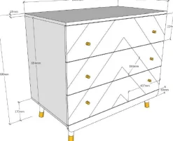 Vipack Babyzimmer-Set Billy - Kommode & Färberregal - MDF/
