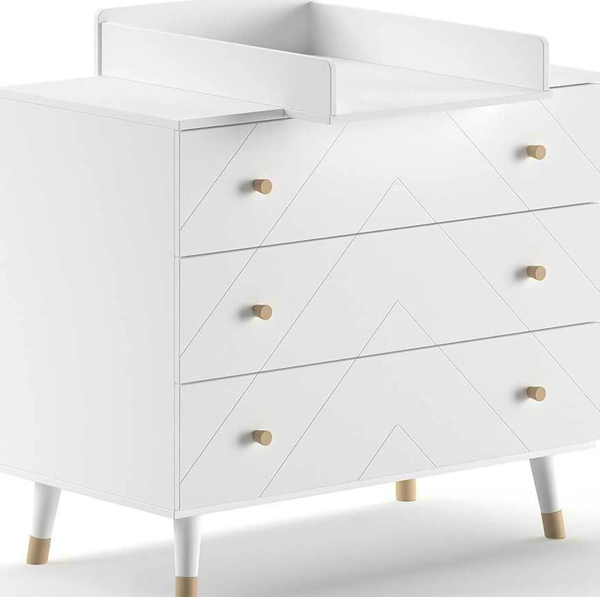 Vipack Babyzimmer-Set Billy - Kommode & Färberregal - MDF/