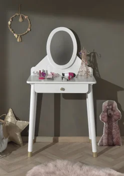 Babyzimmer-Set Billy - Zweitüriger Kleiderschrank, Kommode, Wickeltisch & Babybett - Grün/Weiß