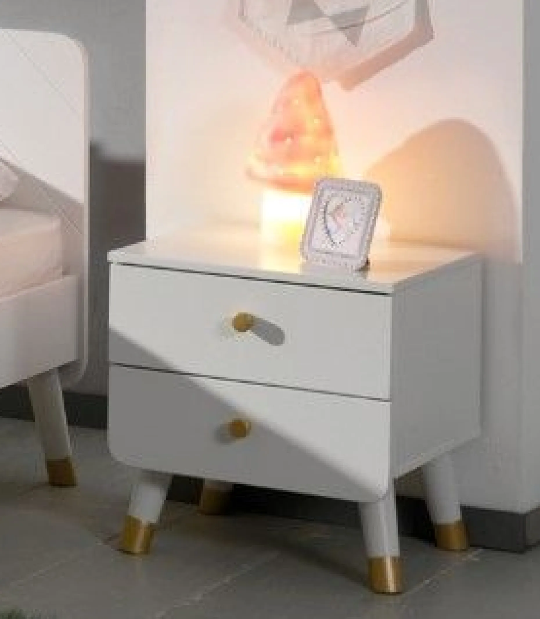 Babyzimmer-Set Billy - Zweitüriger Kleiderschrank, Kommode, Wickeltisch & Babybett - Grün/Weiß