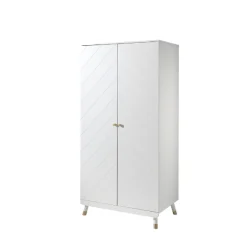 Kinder Vipack Babyzimmer-Set Billy - Zweitüriger Kleiderschrank, Kommode, Wickeltisch & Babybett - MDF/