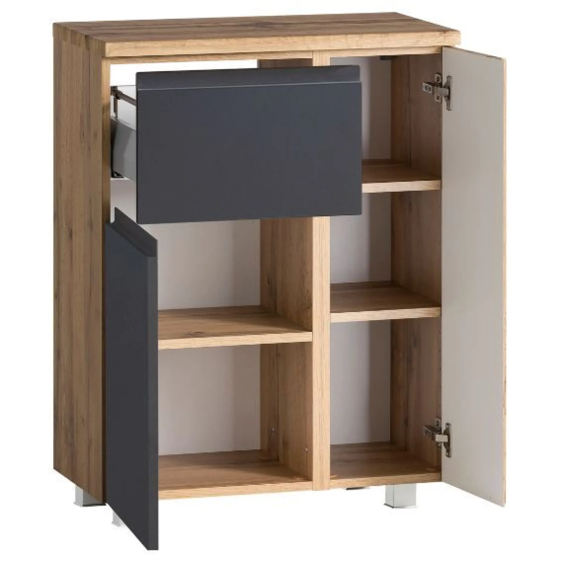 Badezimmer-Anrichte Varese | 65 x 35 x 64 cm | Grau