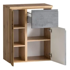 Badezimmer Anrichte Varese | 65 x 35 x 64 cm | Farbe Beton