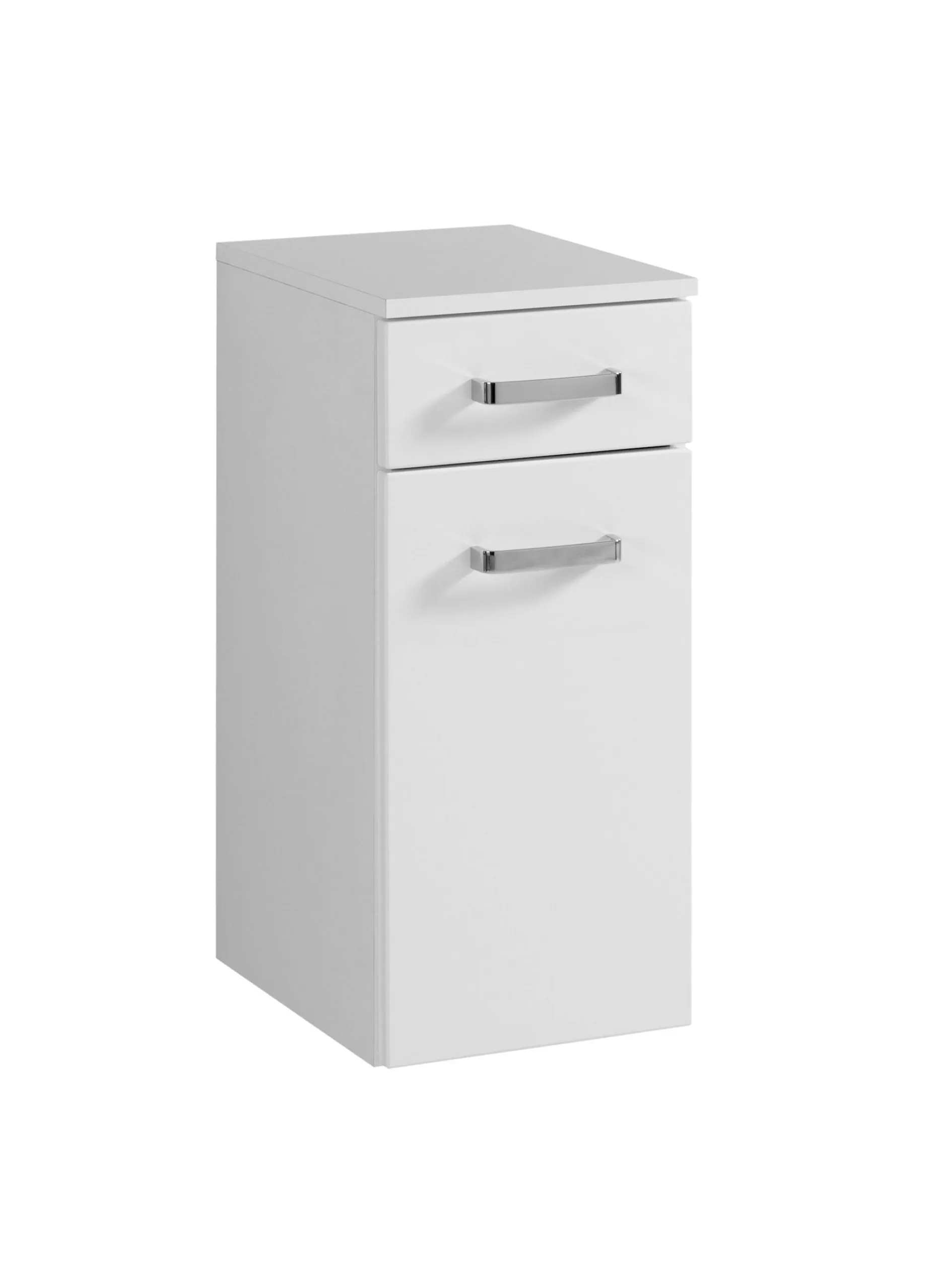 Badezimmerschrank Bobbi 30cm 1 Schublade und 1 Tür - weiß