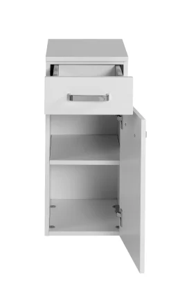 Badezimmerschrank Bobbi 30cm 1 Schublade und 1 Tür - weiß