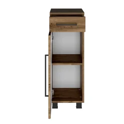 Badezimmerschrank Dusan 30 cm mit 1 Tür und 1 Schublade - wotan Eiche Dekor