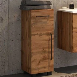 Badezimmerschrank Dusan 30 cm mit 1 Tür und 1 Schublade - wotan Eiche Dekor