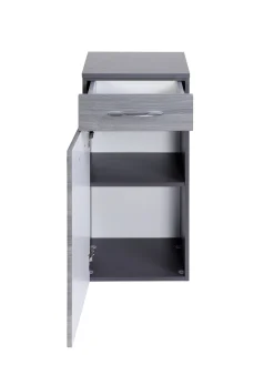 Badezimmerschrank Florent 40cm 1 Tür und 1 Schublade - graphit/graue Eiche