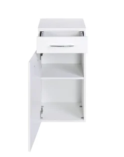 Badezimmerschrank Florent 40cm 1 Tür und 1 Schublade - weiß