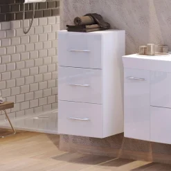 Badezimmerschrank Florent 40cm 3 Schubladen - weiß