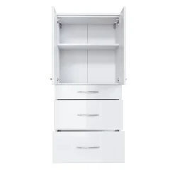 Badezimmerschrank Florent 60cm 2 Türen und 3 Schubladen - weiß