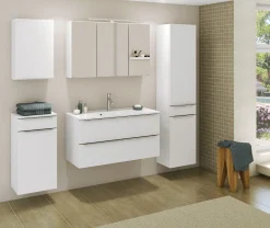 Badezimmerschrank Hansen 40cm 1 Tür und 1 Schublade - weiß