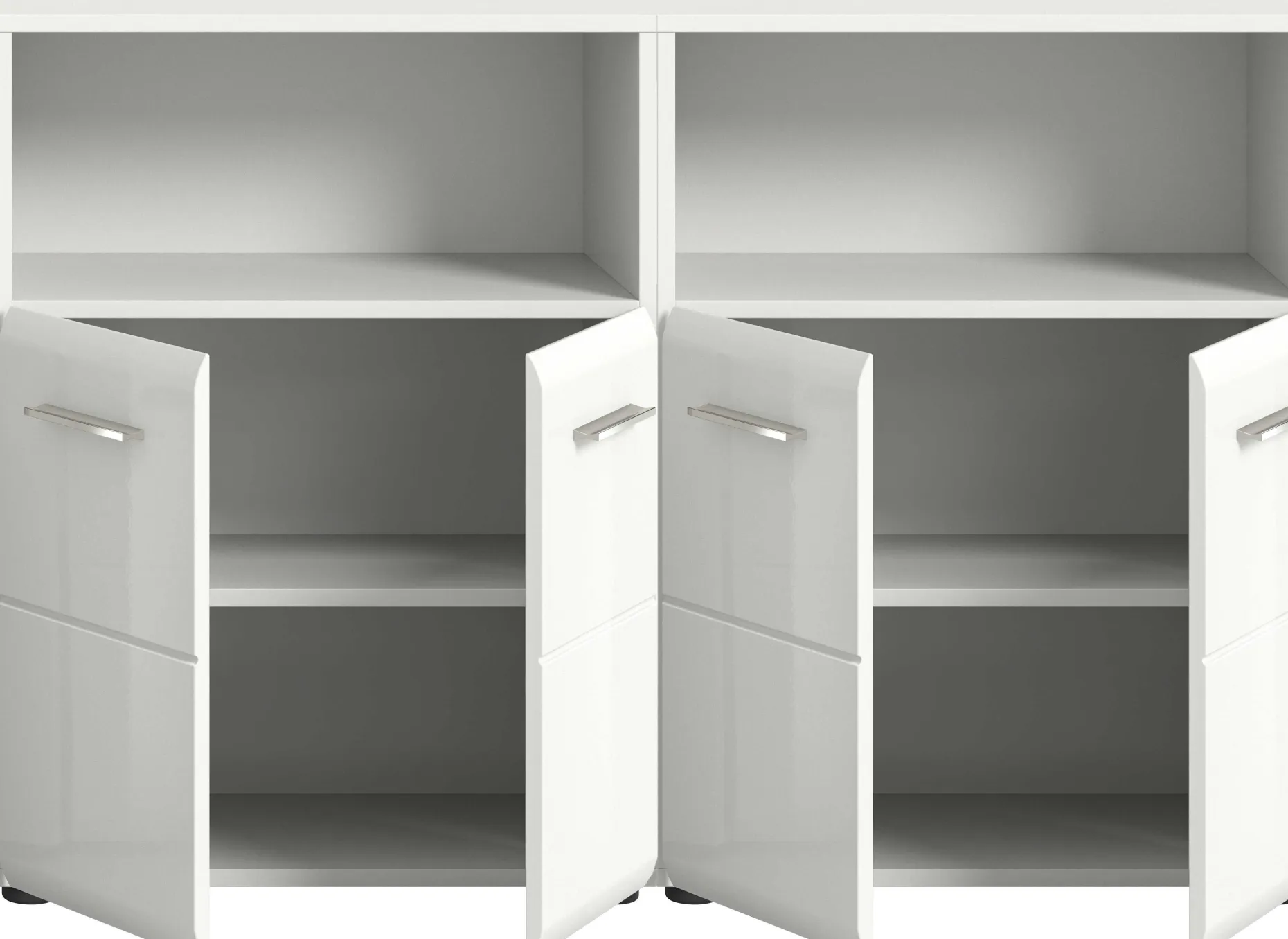 Badezimmerschrank Ice Xonox - Weiß Hochglanz - 120x82x30 cm