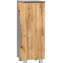 Badezimmerschrank Karan 37cm 1 Tür - Eiche/anthrazit