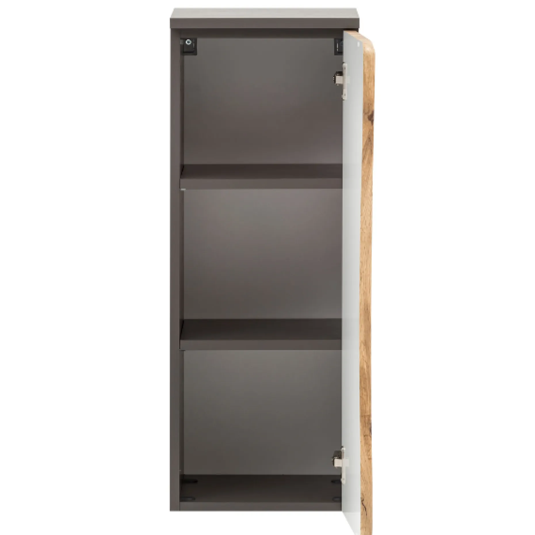 Badezimmerschrank Karan 37cm 1 Tür - Eiche/anthrazit