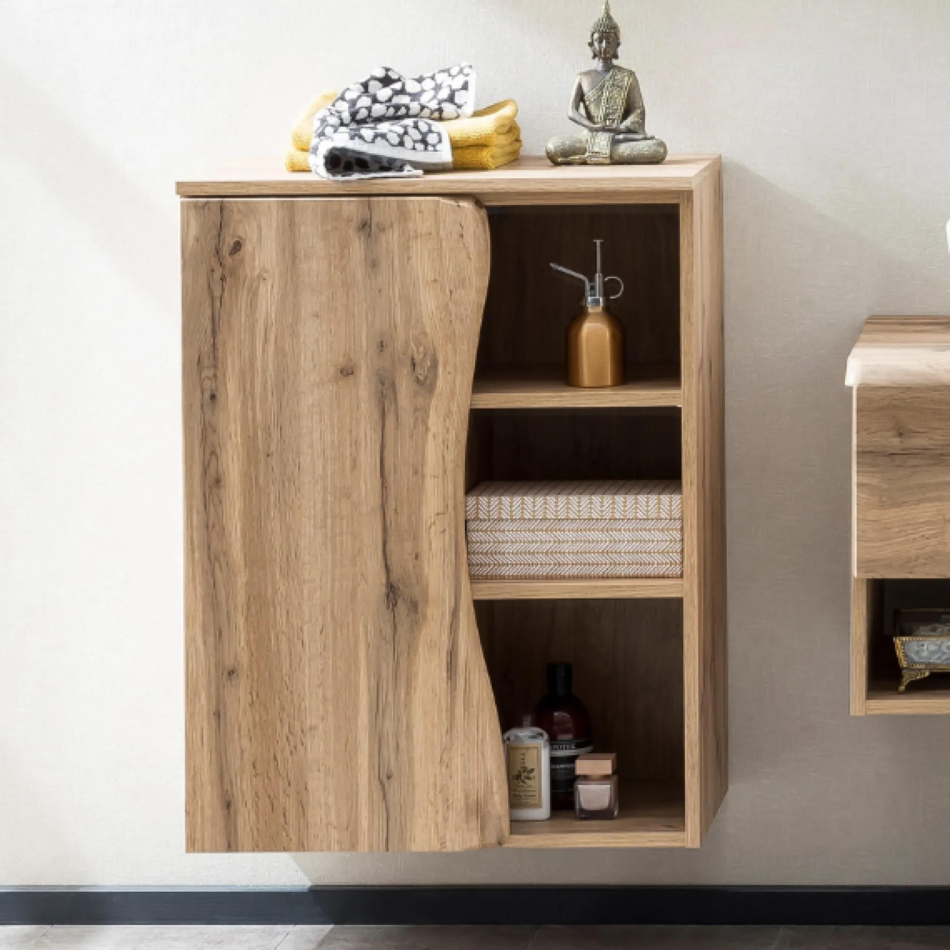 Badezimmerschrank Karan 60cm 1 Tür - Eiche