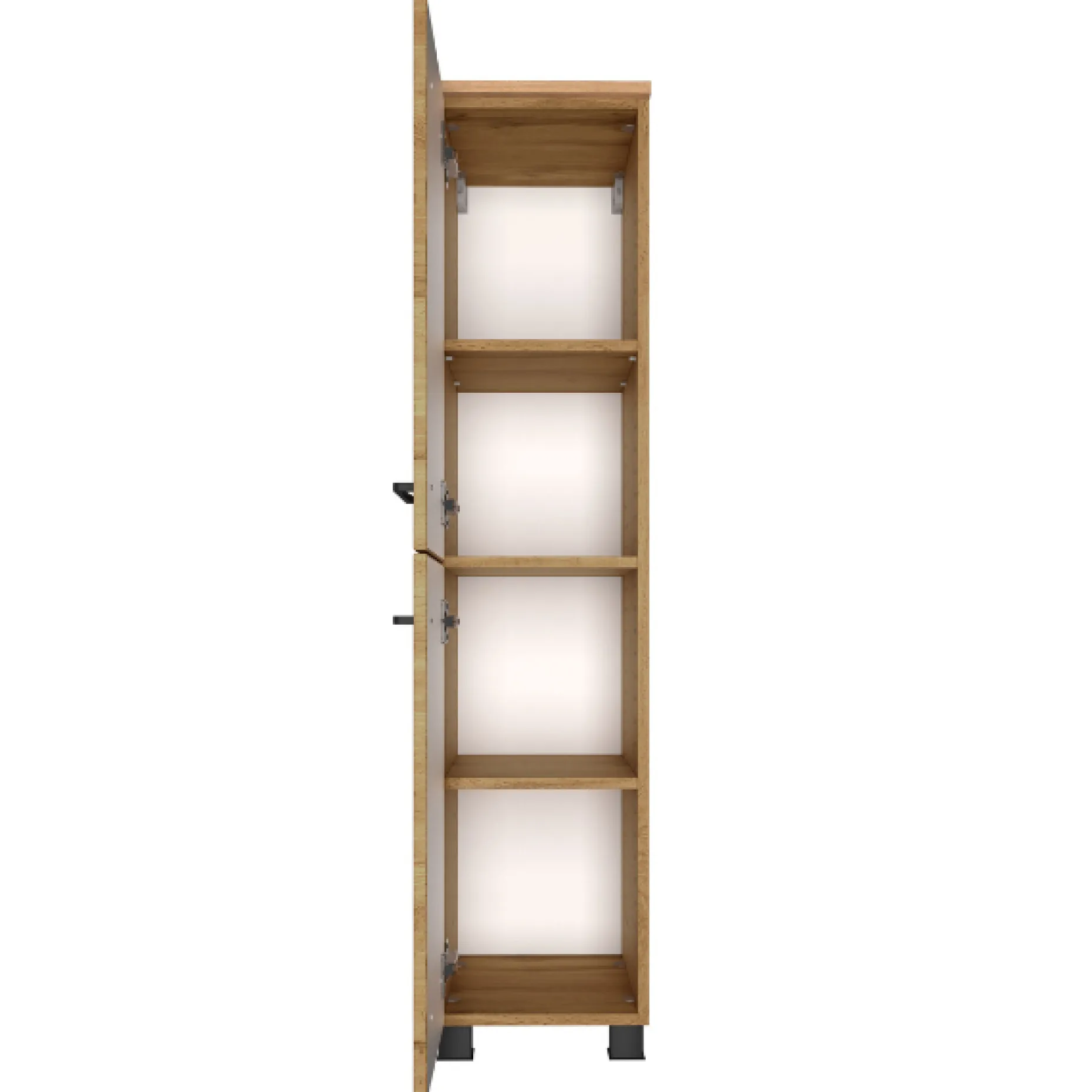 Badezimmerschrank Malvo 30cm 2 Türen - Eiche/schwarz