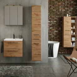 Badezimmerschrank Malvo 55cm 2 Türen - Eiche