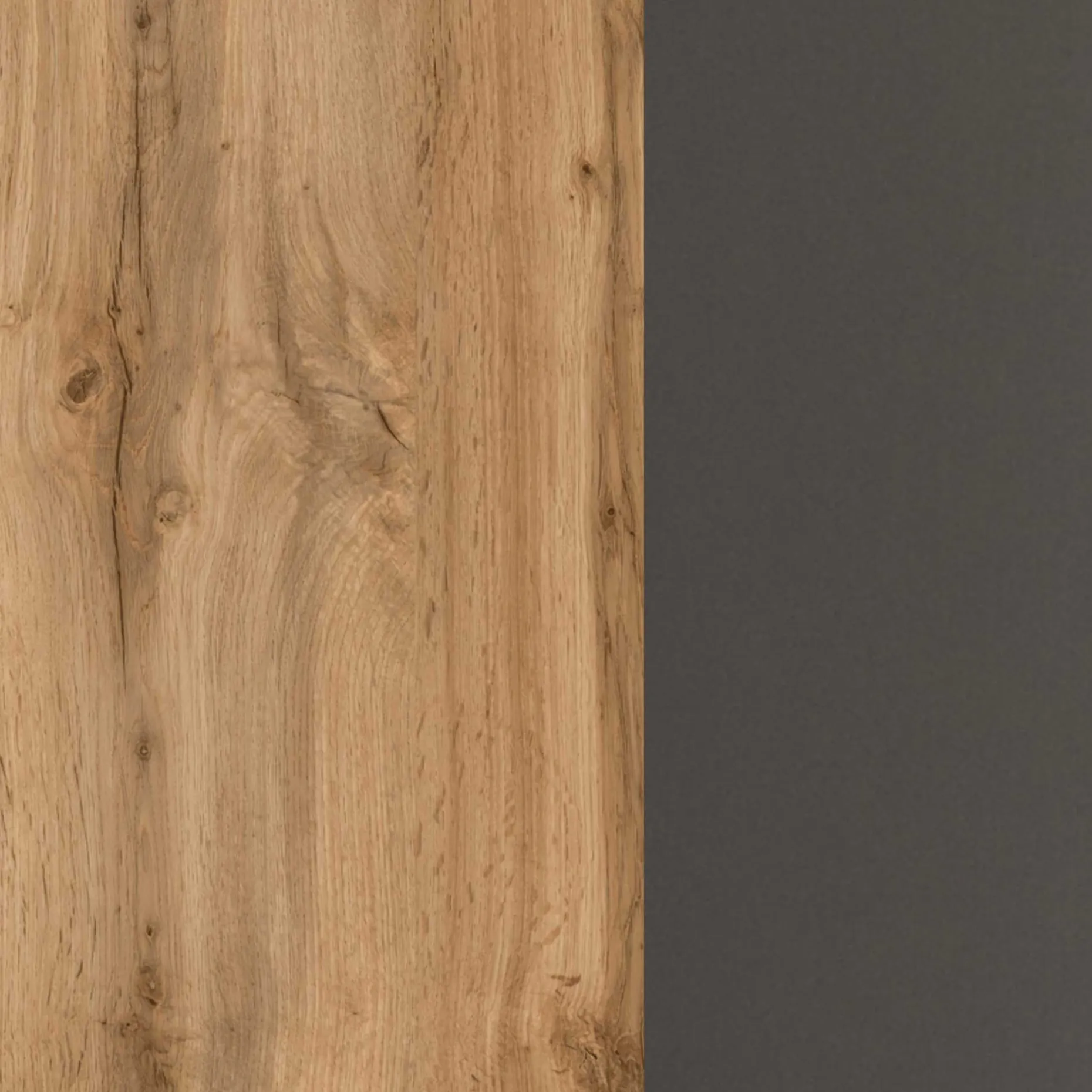 Badezimmerschrank Pares 30cm 1 Tür und 1 Schublade - Graphit/Eiche Rotbraun