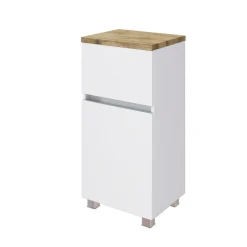 Badezimmerschrank Pisca 40cm 1 Tür und 1 Schublade - weiß