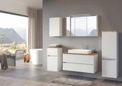 Badezimmerschrank Pisca 40cm 1 Tür und 1 Schublade - weiß
