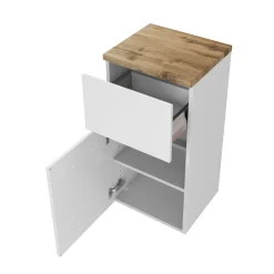 Badezimmerschrank Pisca 40cm 1 Tür und 1 Schublade - weiß