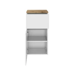 Badezimmerschrank Pisca 40cm 1 Tür und 1 Schublade - weiß