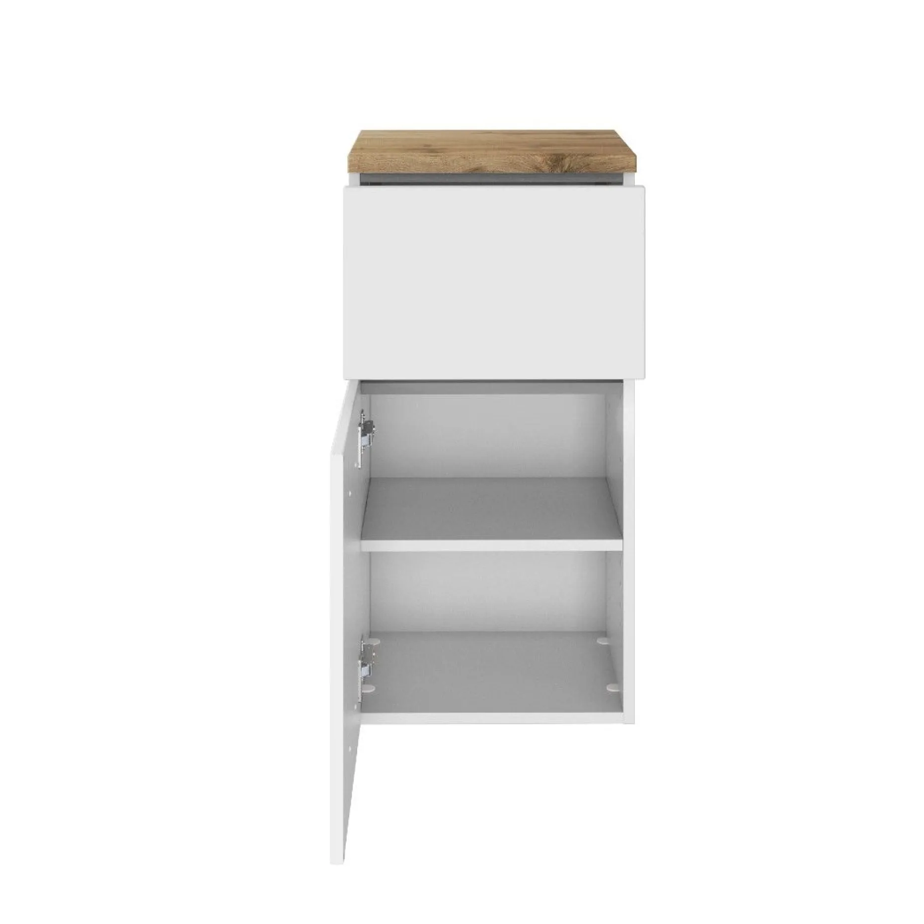 Badezimmerschrank Pisca 40cm 1 Tür und 1 Schublade - weiß