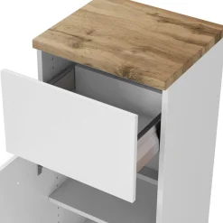 Badezimmerschrank Pisca 40cm 1 Tür und 1 Schublade - weiß