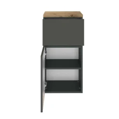 Badezimmerschrank Pisca 40cm 1 Tür und 1 Schublade - graphit