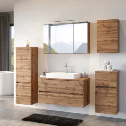 Badezimmerschrank Pisca 40cm 1 Tür und 1 Schublade - Eiche