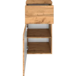 Badezimmerschrank Pisca 40cm 1 Tür und 1 Schublade - Eiche
