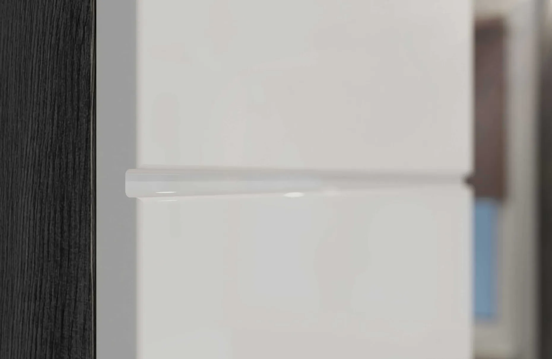 Badezimmerschrank Scout Xonox – Smoke Silver/Weiß Hochglanz – 60x56x34 cm