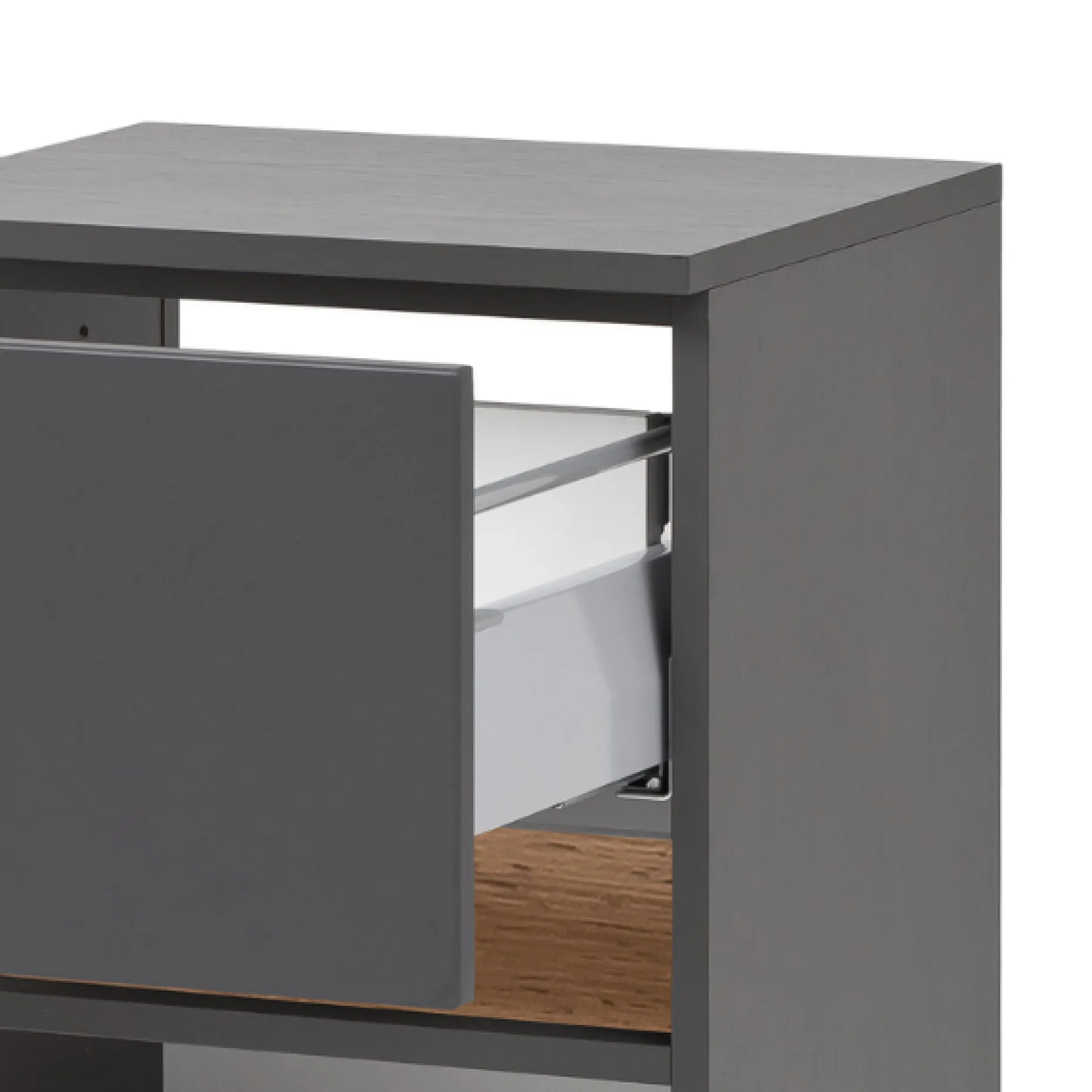 Badezimmerschrank Vikas 1 Tür und 1 Schublade - anthrazit