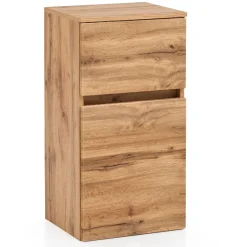 Badezimmerschrank Vikas 1 Tür und 1 Schublade - Eiche
