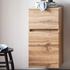 Badezimmerschrank Vikas 1 Tür und 1 Schublade - Eiche
