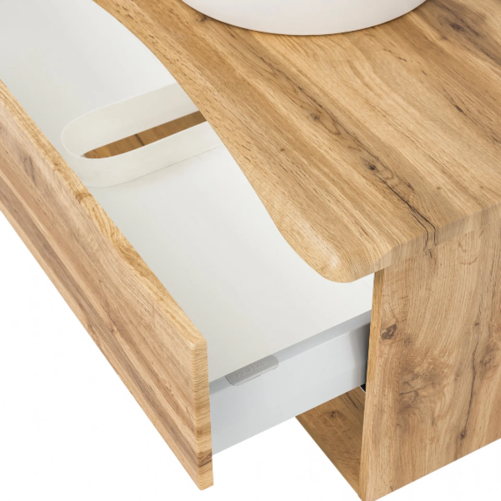 Held Badezimmerset Kaprun | Doppelwaschtisch und Spiegelschrank mit Beleuchtung | Wotan Oak