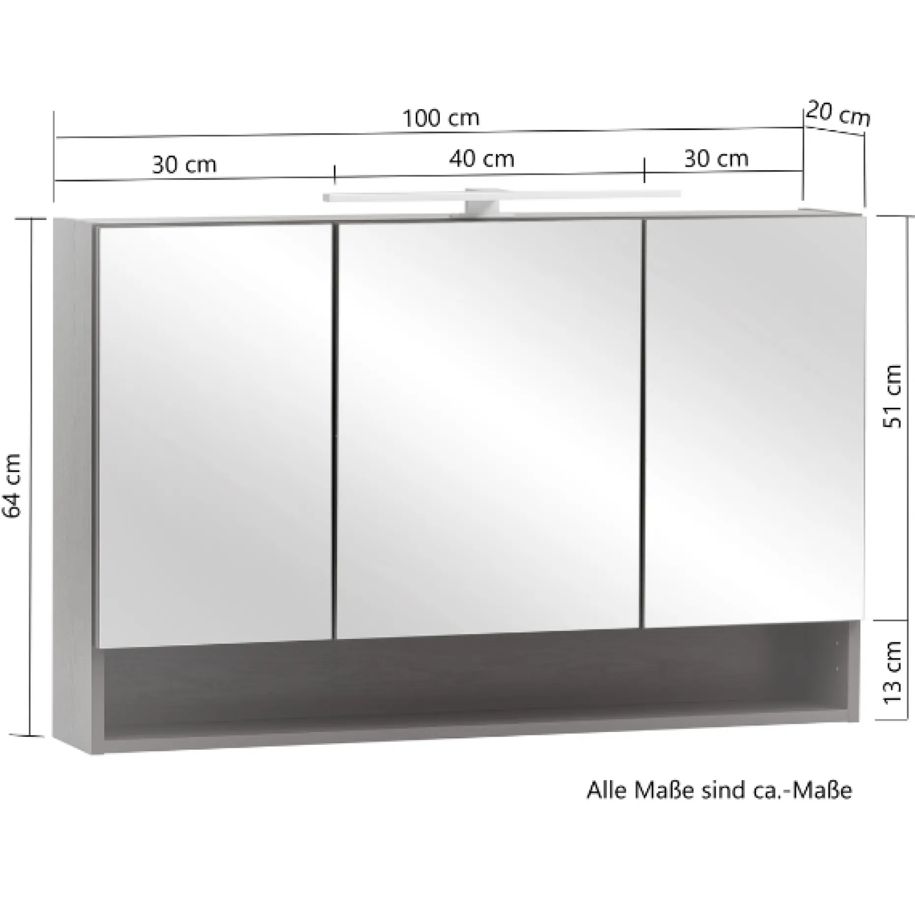 Badezimmerset Kaprun | Waschtischschrank, Spiegelschrank | Graphitgrau